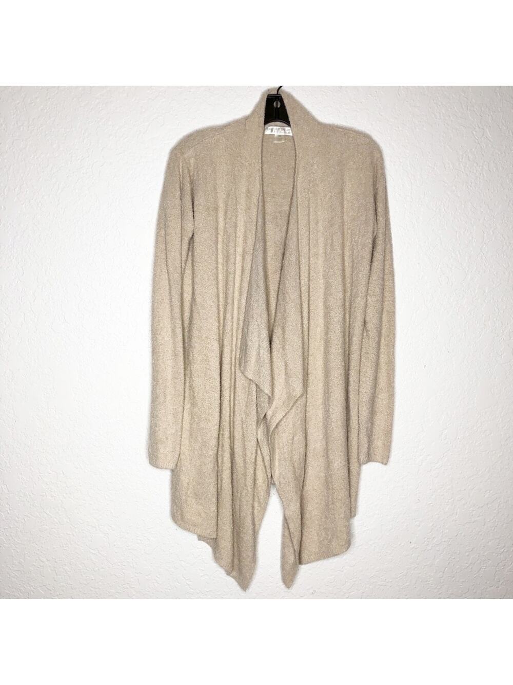 Barefoot Dreams cream open draped front cardigan size Small / Medium S/M